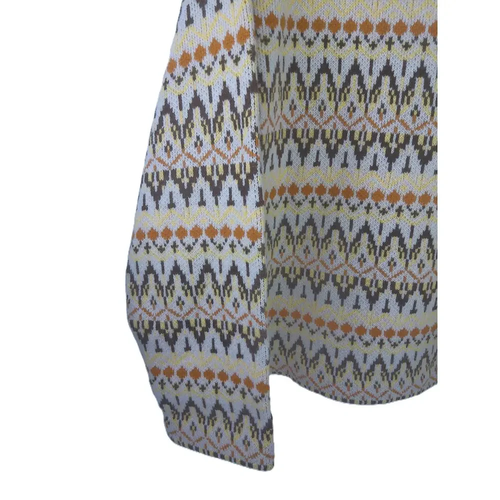 Levi's LVC Carpet Boat Neck Wool Blend Patterned Knit Pullover Sweater Small